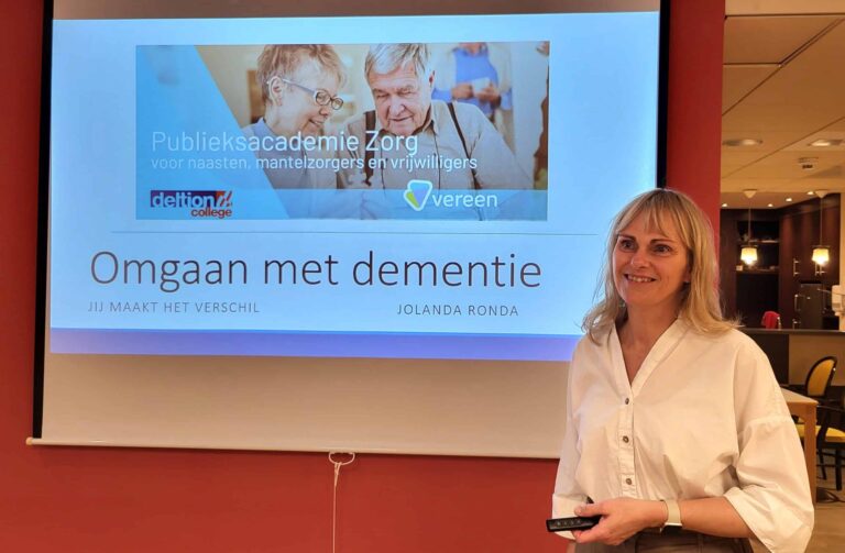 Workshop Omgaan met dementie - docent Jolanda - foto aangeleverd
